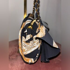 NWT Chiara Boni La Petit Robe Tiger Print Pattern Shoulder Bag w/ Gold chain